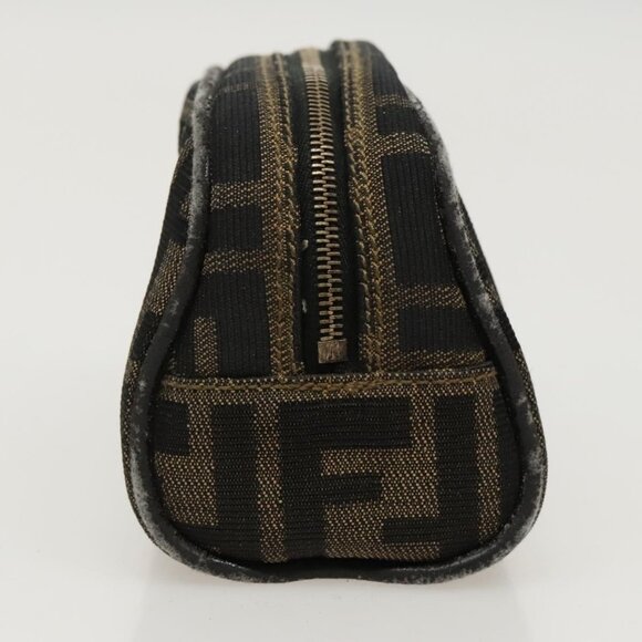 FENDI Zucca Canvas Pouch Brown Black Auth - Picture 14 of 16